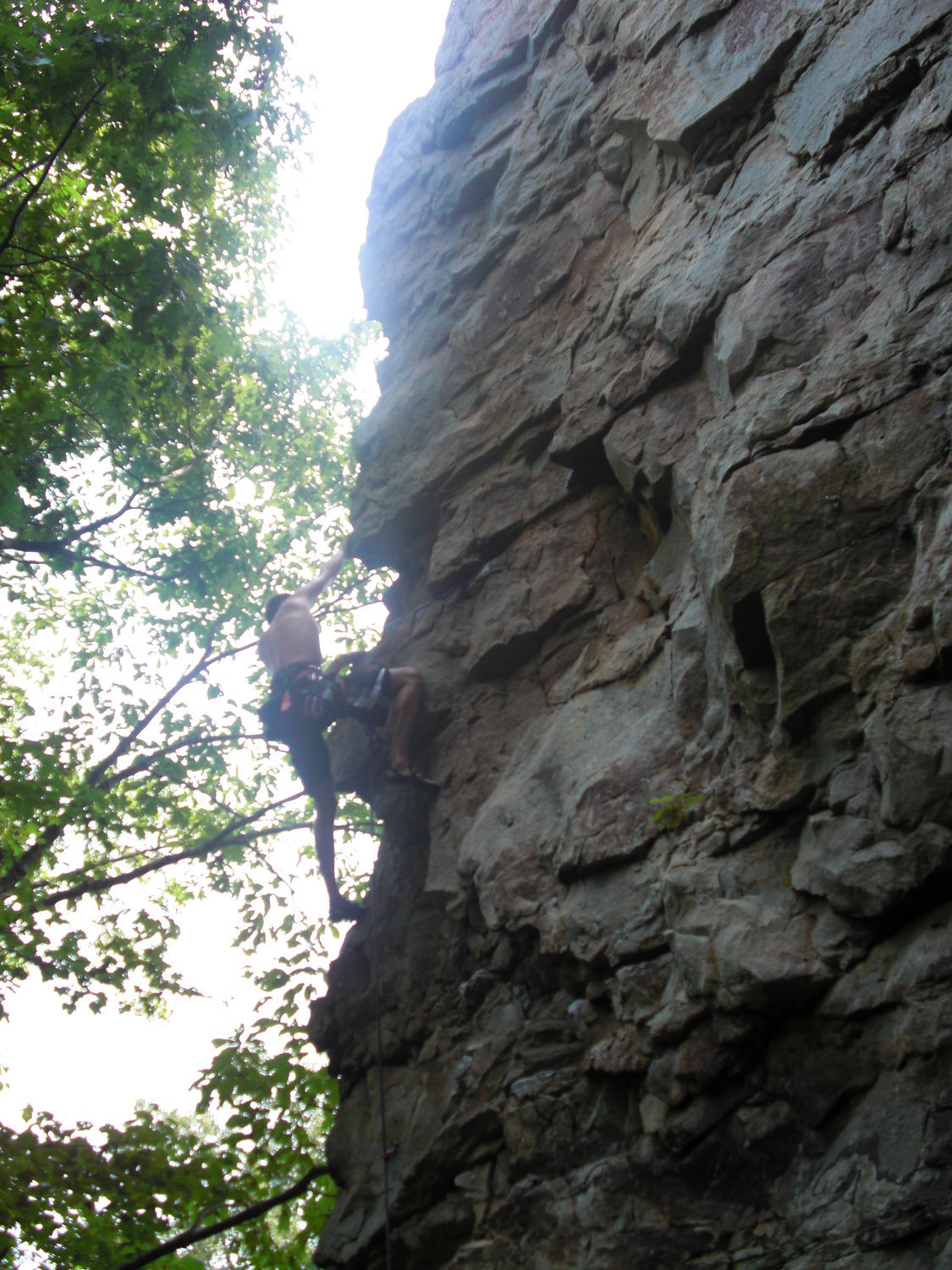 climbing at Foster Falls