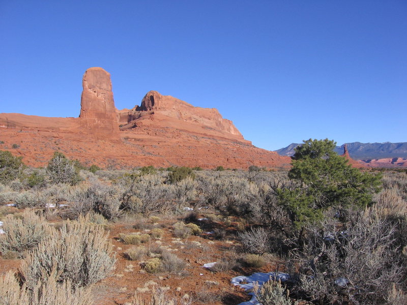 The Tombstone from the less glamorous side. Down and Out Towers are on the right side of the photo.