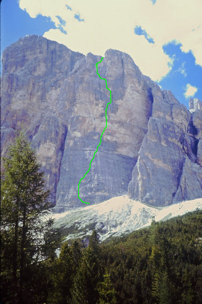 South Face of buttress 2 Pilastro Route