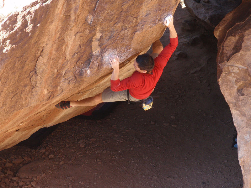 Trying to avenge cratering off the heal hook, those crimps are pretty sharp at the end of the day.