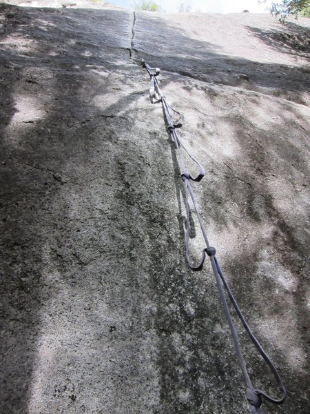 The webbing ladder to avoid the super thin 5.12 start.