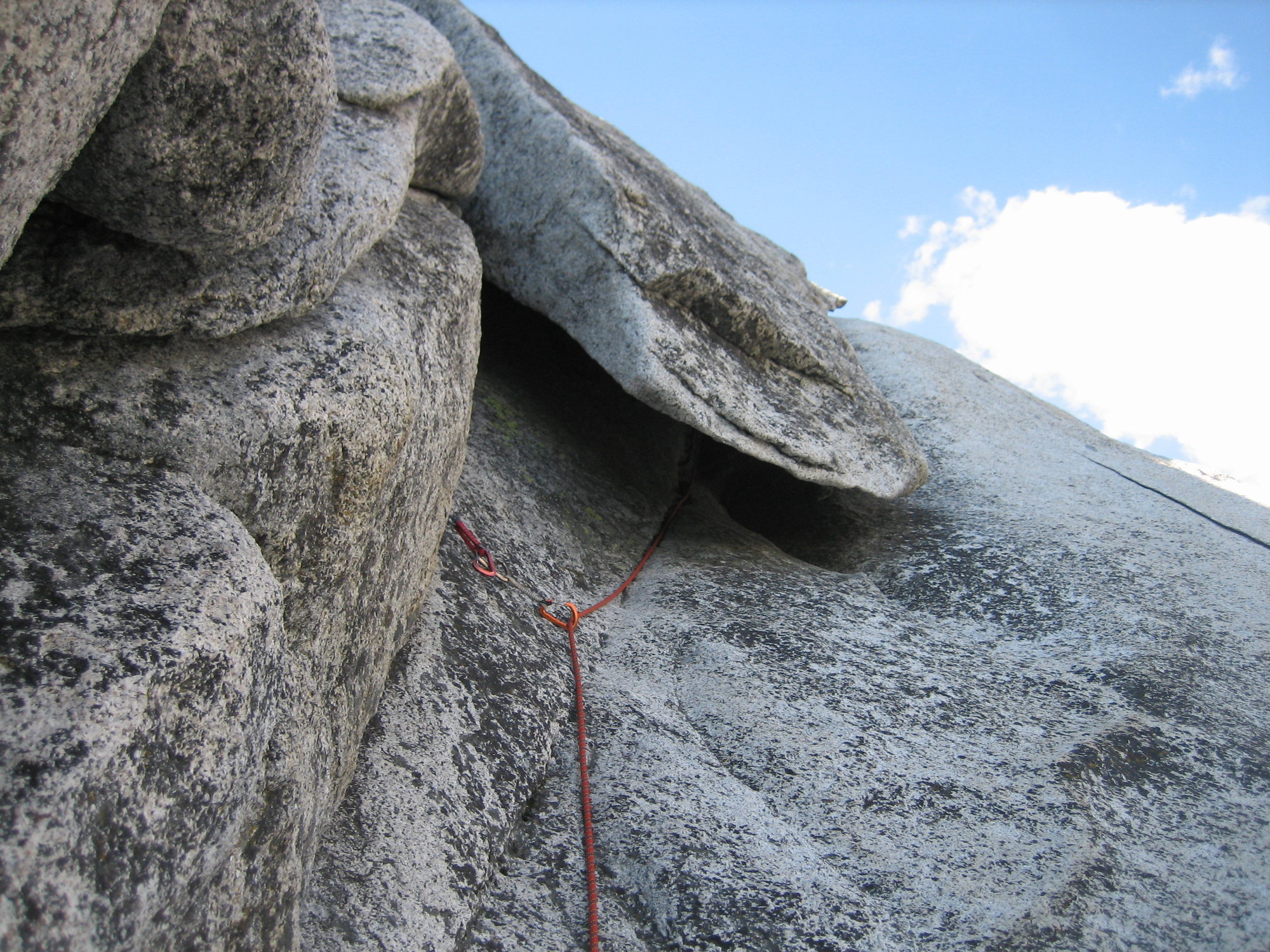 View up into the flake