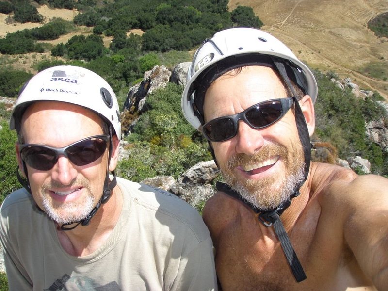 John & Kelly at the top of Sunnyside - with the classic "bromance" pic.