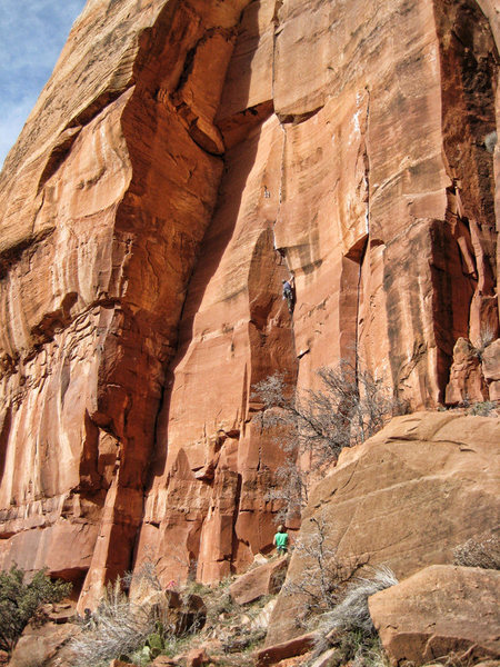 Climbing in the sun in February.