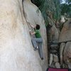 Justin getting into the groove on Peppertree Crack, V0-