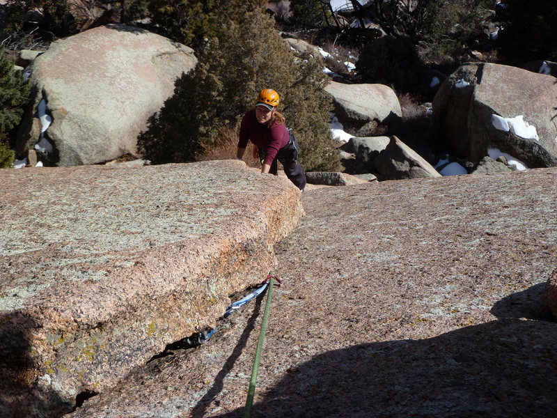 Near the top.