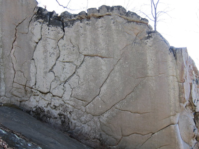The Divide is the distinct groove/crack on the left of the photo.
