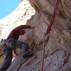 Begining the crux 3rd pitch, it is closely bolted,and very cool!
