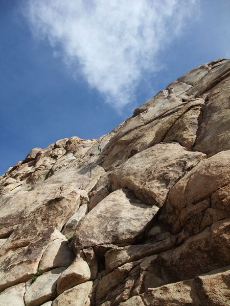 another party at the bolted belay