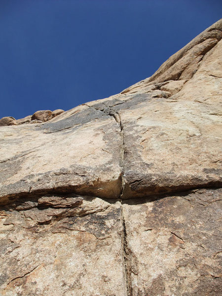 the first finger crack off The Ledge (from the base look for the prominent varnished spots)