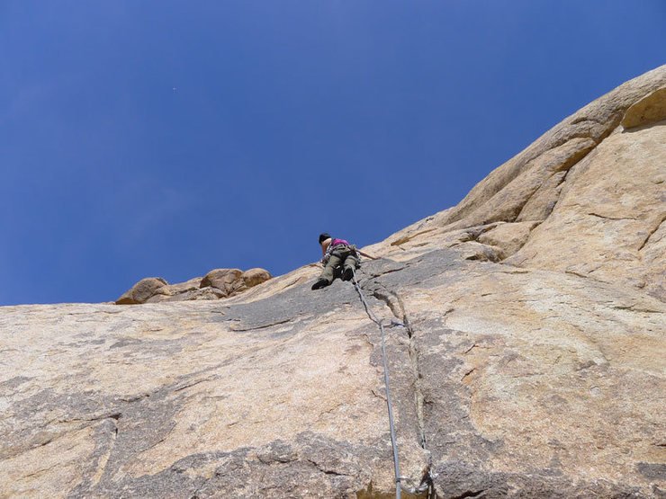 Michelle past the crux