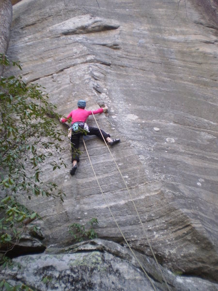 Mary at the technical arete start