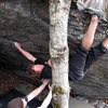 Shane with the most interesting foot beta I have ever seen on "Billy Budd" (V4)...