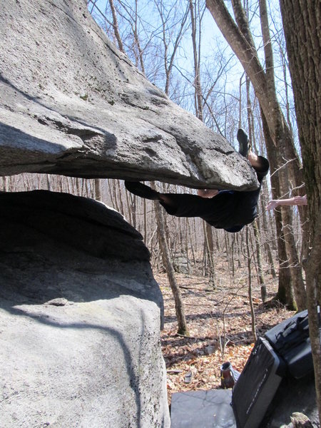 Tyler on "Atrophy" (V5), Mid Boneyard, GHSP