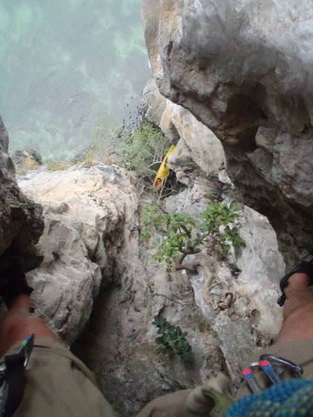 Looking down from mid way up P1 of screw loose.