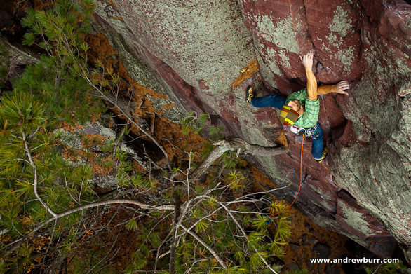 Andrew Burr pic from Climbing Magazine March 2011.