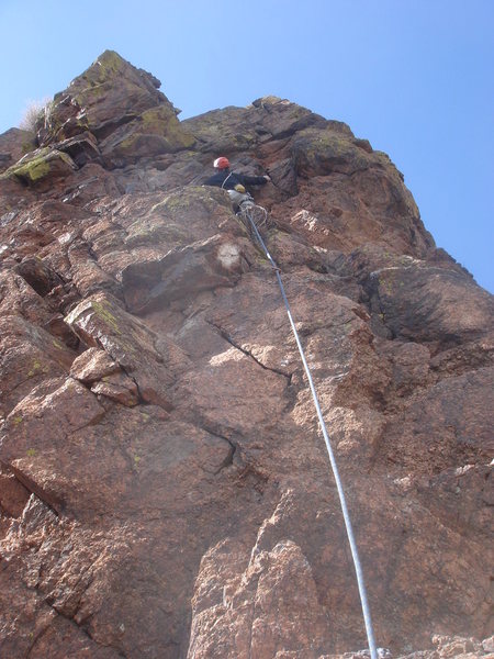 Leading the 3rd (final) pitch. It's actually way more solid than it looks.<br>
<br>
Photo by Lee Rittenmeyer.