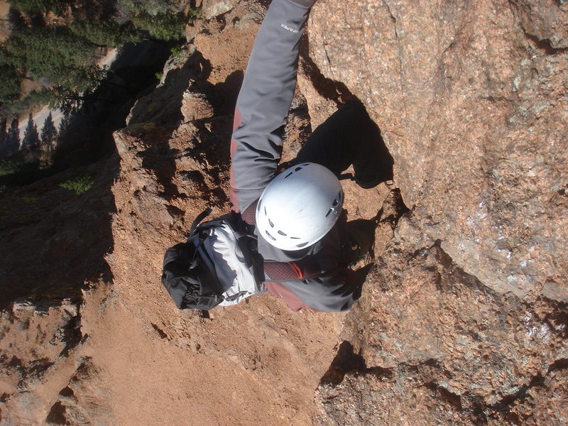 The right angle and framing can make the descent look way scarier than it is ;-)