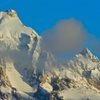 Winter conditions on Grand Teton and Mt. Owen.