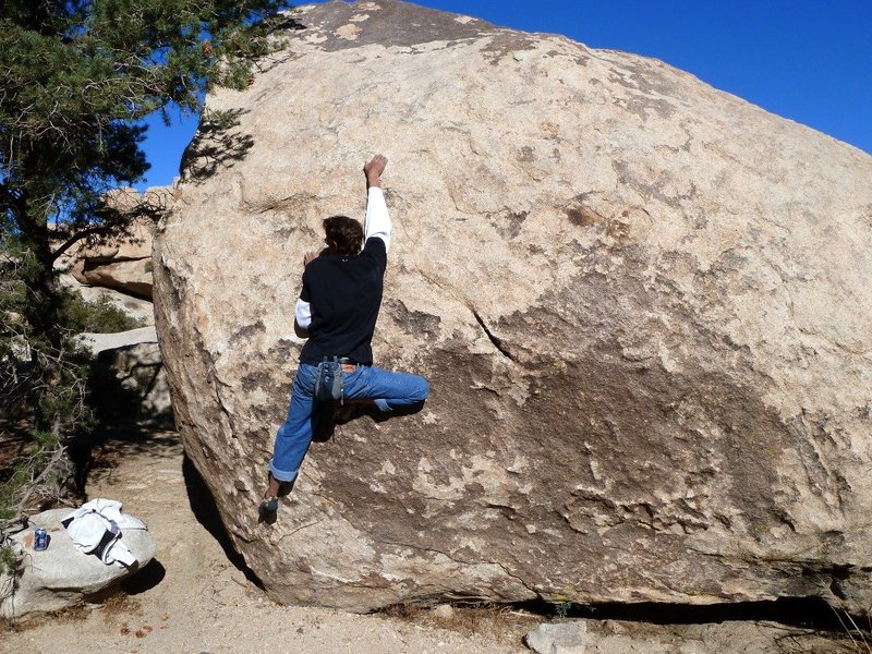 Chas on Stoney Point Problem (aka Bambam) (V3), Joshua Tree NP <br>