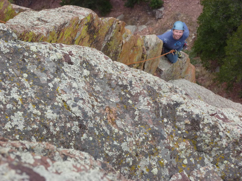 Near the top of the second pitch (if done as three pitches).
