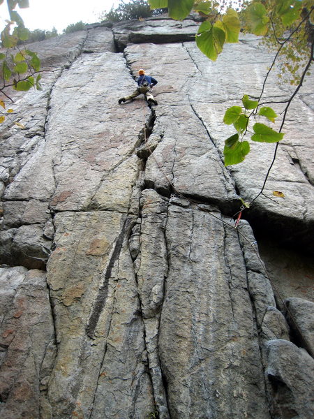 This climb is proof the northeast is not lacking in phenominal crack climbing.