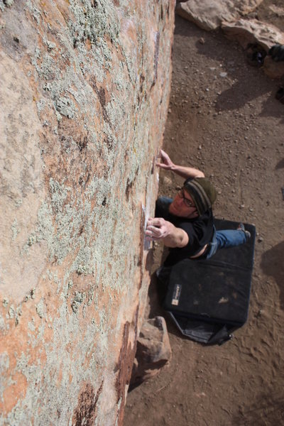 The crux move.