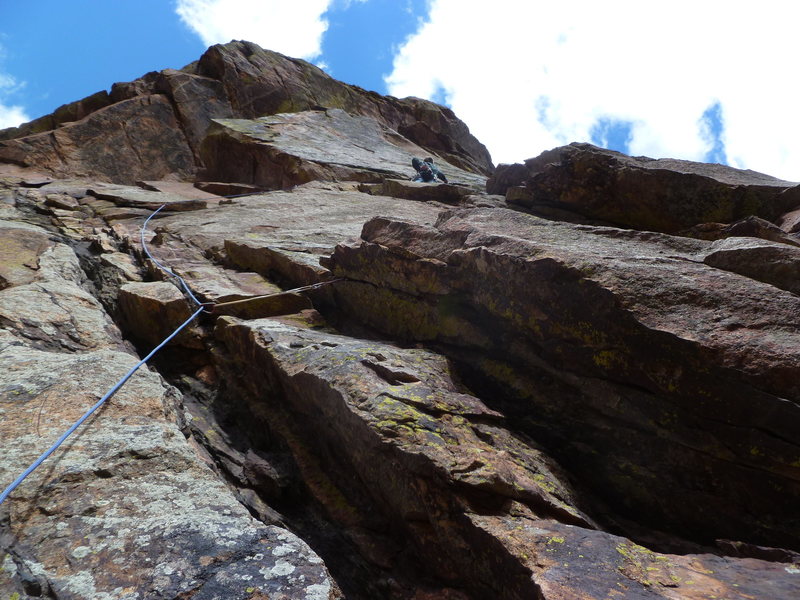 Below the crux.