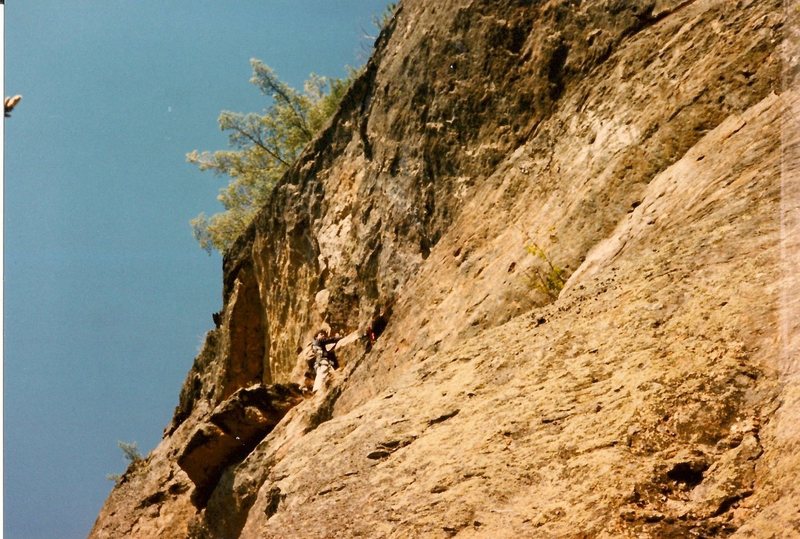 Scanned photo of myself at the merger of 'Cherry Pie' and 'Rock De Jour'. Photographer Tom Bowker.