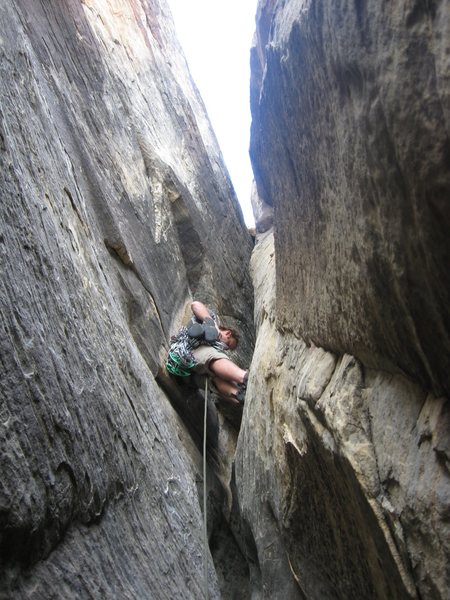 The last 5.9 chimney pitch.
