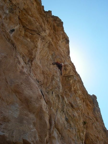 Jesse further up the route.