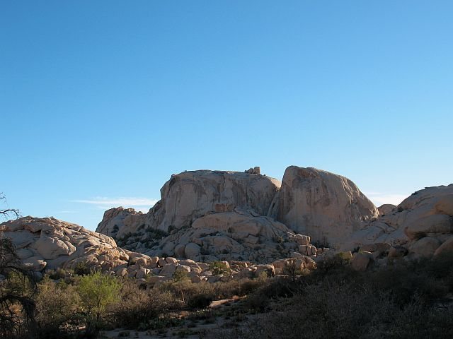 The Astro Domes from the northeast, Joshua Tree NP <br>