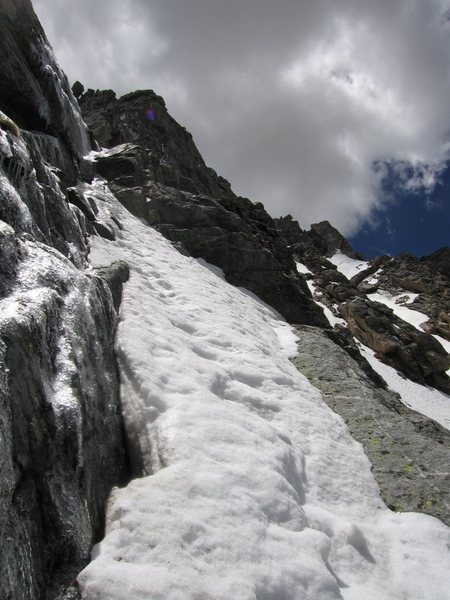 First pitch on the lower band of The Snave Direct.<br>
Photo: J. Czyz.