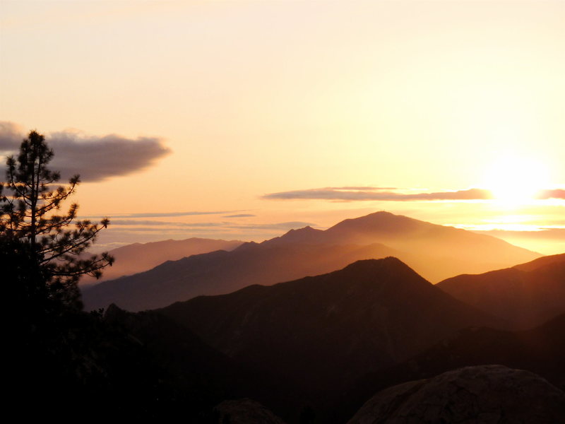 Sunset from the base of Walking on Sunshine. Potter's Point may very well usurp Lizard's Mouth as the most scenic bouldering in Santa Barbara.