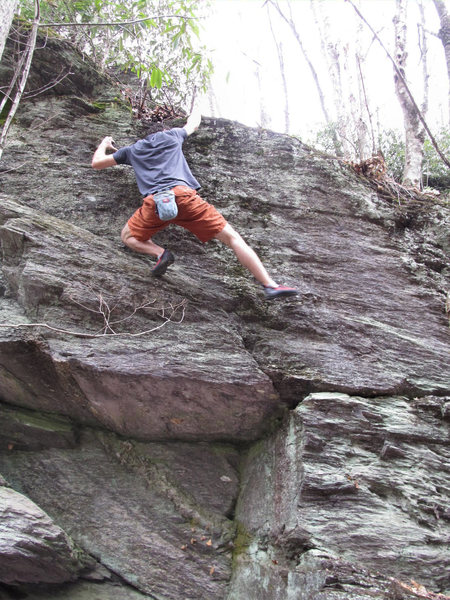 John Henry Wall, climbing on "Man With A Hammer In His Hand" (V0/1)