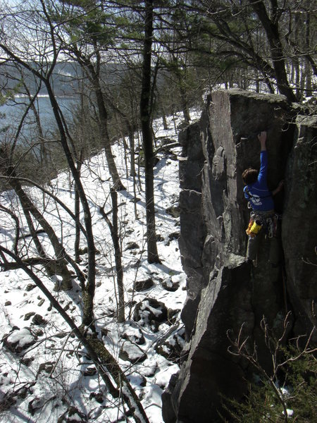 Nearing the top. Rhoads got a little turned around at this point.