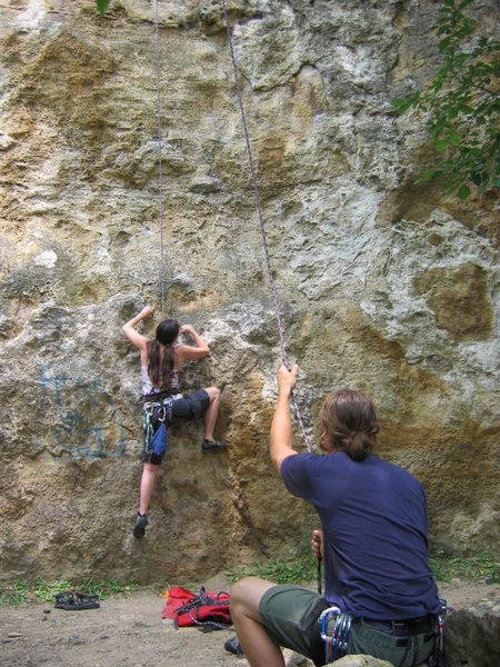 Photo from July 2004 before the rock fall.