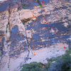 hueco thanks start, compared to other routes on brownstone right.