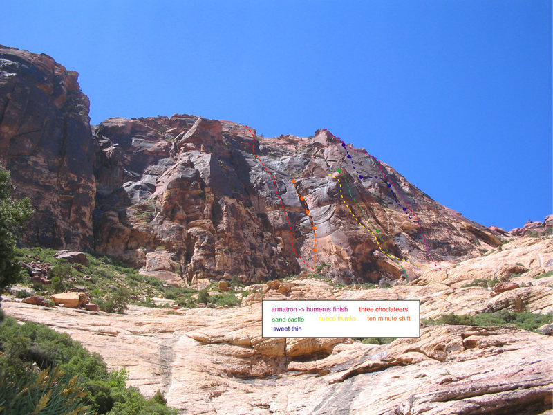 routes on the right wall