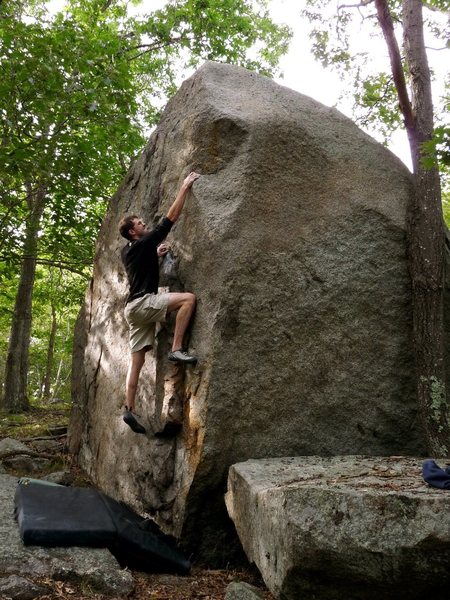 Natpack on the Southeast Arete (V1).