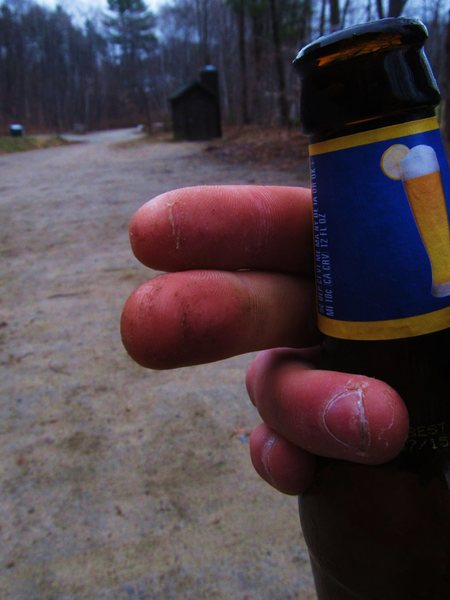After a session on this problem your fingers will relish the feel of a cool beer under them, chilling the burning sensation :)