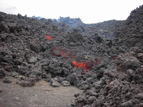 Lava flow beneath the old Cerro Chino cone.