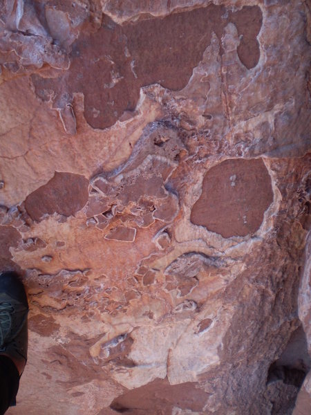 Cool, albeit slippery calcite on the left wall.