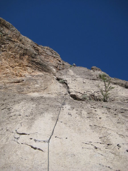 What it looks like from the belay up