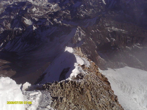 Another shot of the knife ridge approach to the top of Huayna Potosi.