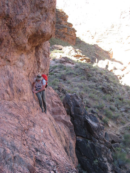 Approach the pinnacle by passing a short section of 4th class on the west side.