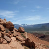 looking across Castle Valley to the La Sal mountains