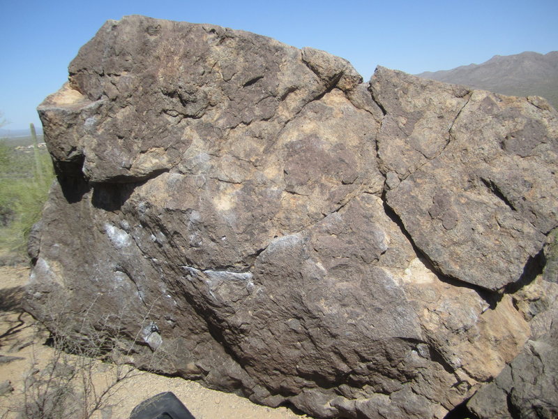 Big bulge/big undercling at Gate's Pass upper boulders