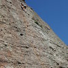 5.7 on the Monolith- West Face<br>
Run out, as are most low-grade leads in Pinnacles.<br>
Condors overhead, sunburn to follow.