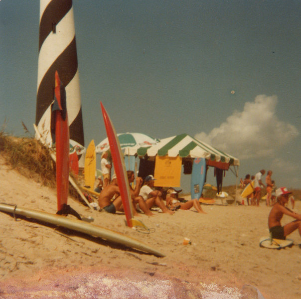 US Amateur Surfing Championships at Cape Hatteras,N.C. September 1978<br>
Photo: Olaf Mitchell<br>